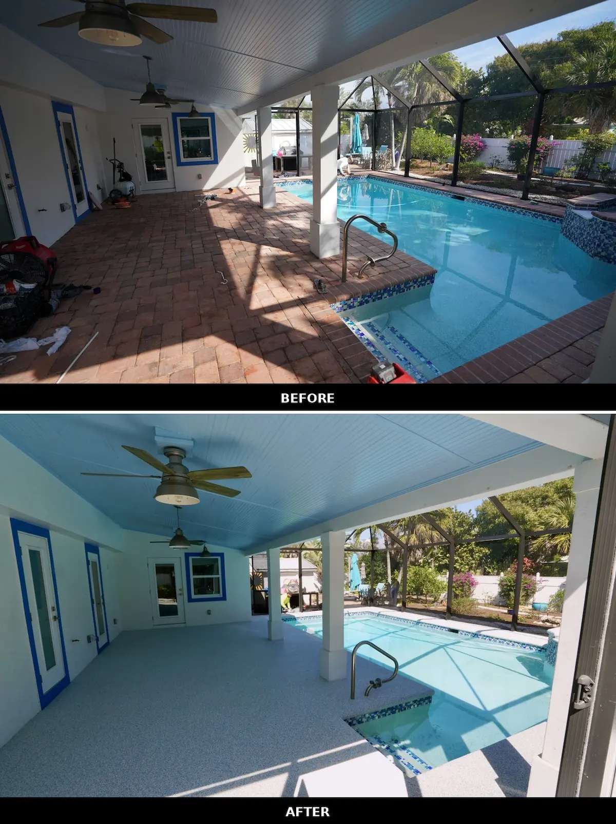 Superior Surfacing Pool Deck Before and After